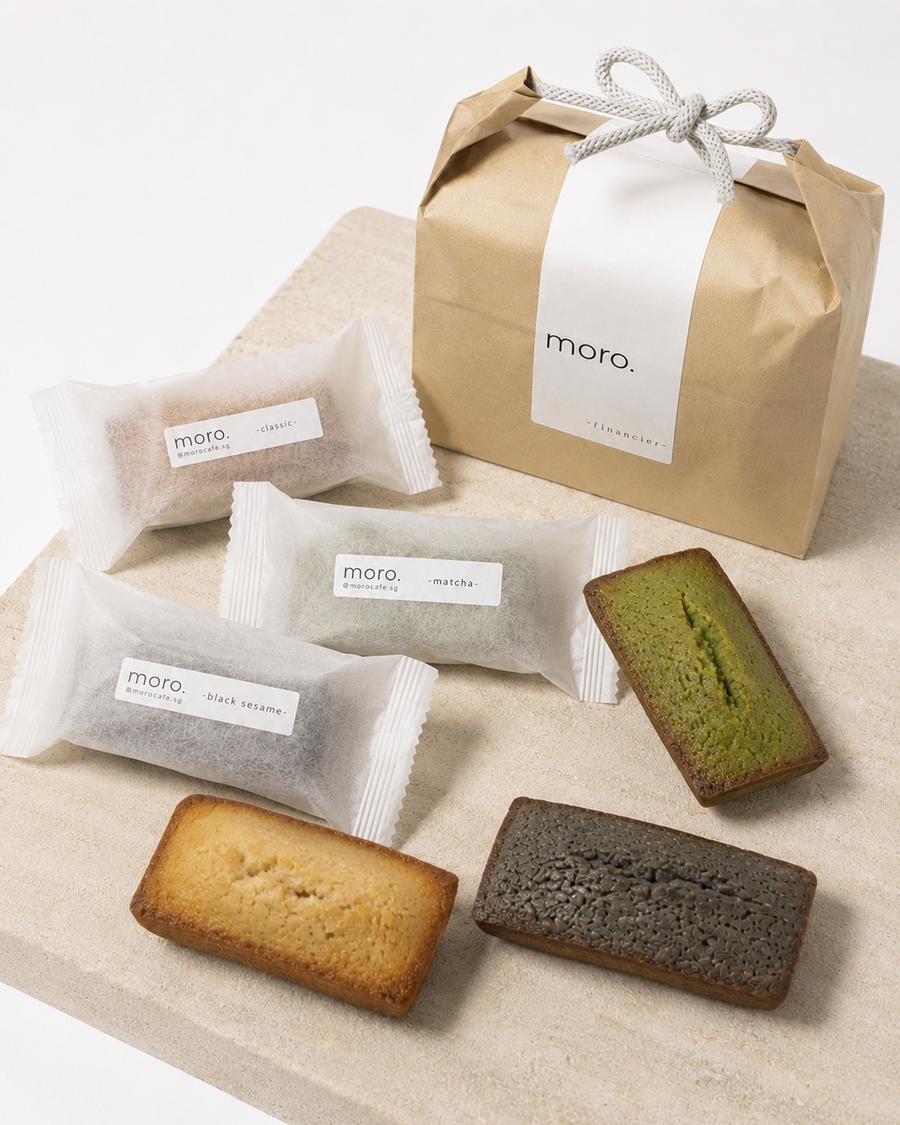 Original collection financiers in classic, matcha and black sesame