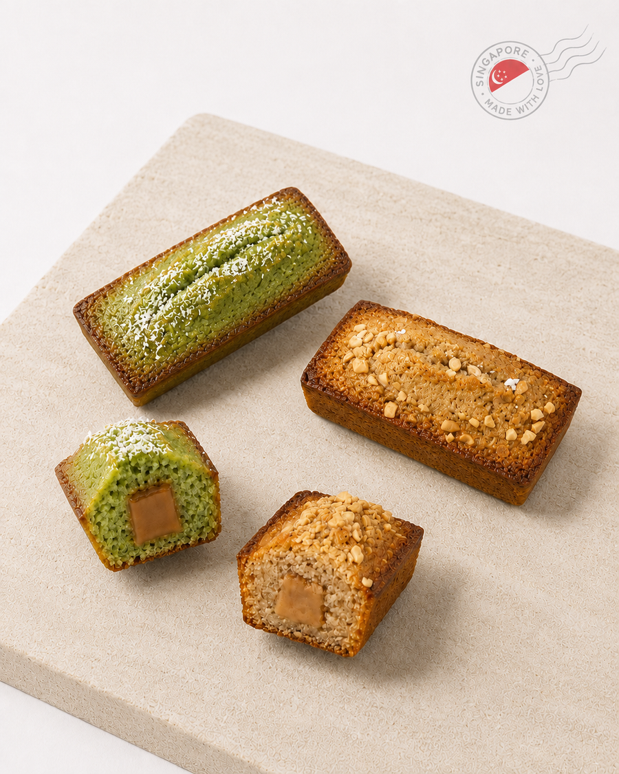 Singapore edition kaya and peanut butter financiers